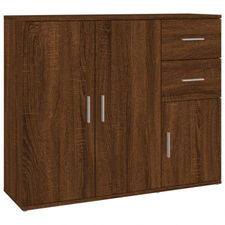 Sideboard Brown Oak 91x29.5x75 cm Engineered Wood