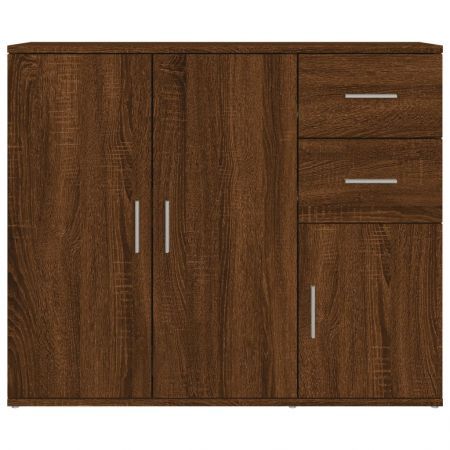 Sideboard Brown Oak 91x29.5x75 cm Engineered Wood