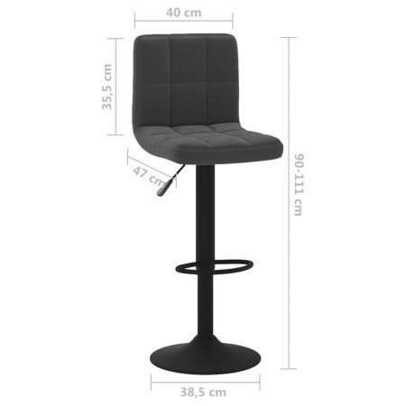 Bar Stools 2 pcs Black Velvet