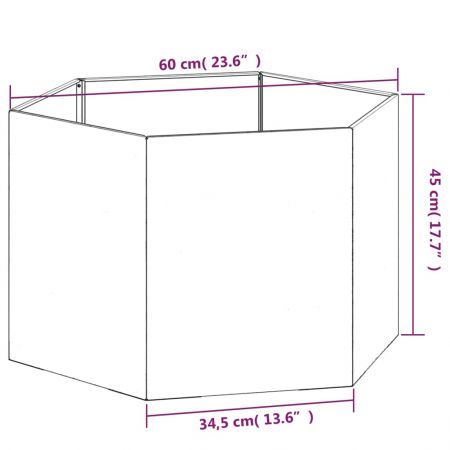 Planter Rusty 60x60x45 cm Corten Steel