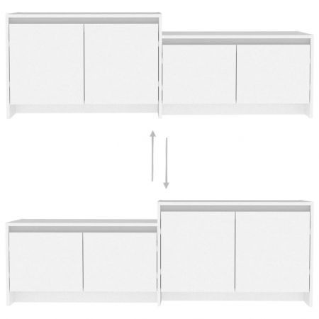 TV Cabinet White 146.5x35x50 cm Engineered Wood