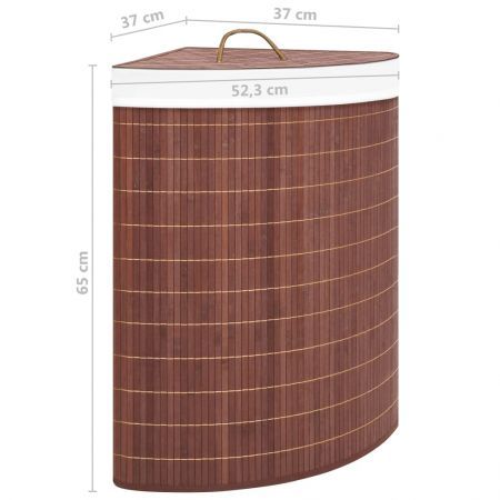 Bamboo Corner Laundry Basket Brown 60 L