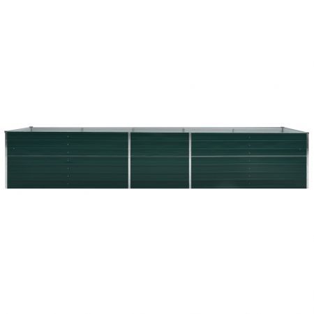 Garden Raised Bed Galvanised Steel 400x80x77 cm Green