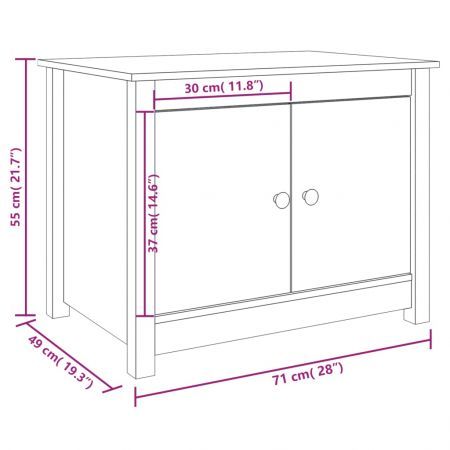 Coffee Table 71x49x55 cm Solid Wood Pine