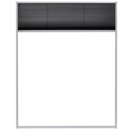 Plisse Insect Screen for Windows Aluminium 80x100 cm