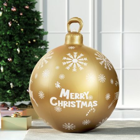 Jingle Jollys Christmas Inflatable Ball 60cm Decoration Giant Bauble Gold