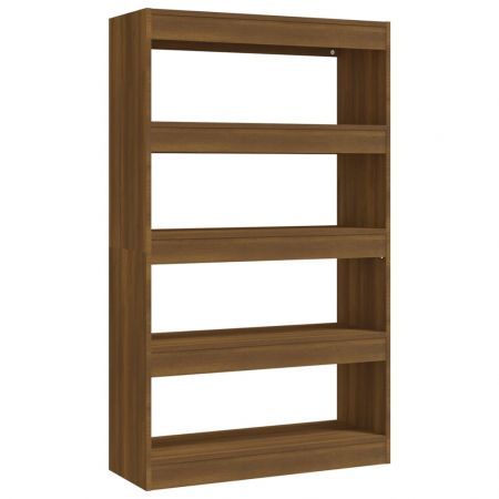 Book Cabinet/Room Divider Brown Oak 80x30x135 cm Engineered Wood