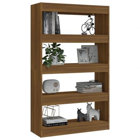 Book Cabinet/Room Divider Brown Oak 80x30x135 cm Engineered Wood