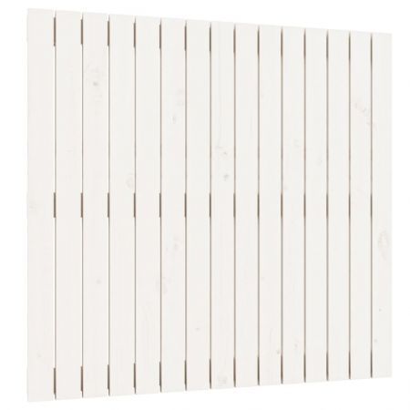 Wall Headboard White 95.5x3x90 cm Solid Wood Pine