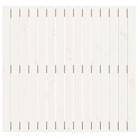 Wall Headboard White 95.5x3x90 cm Solid Wood Pine