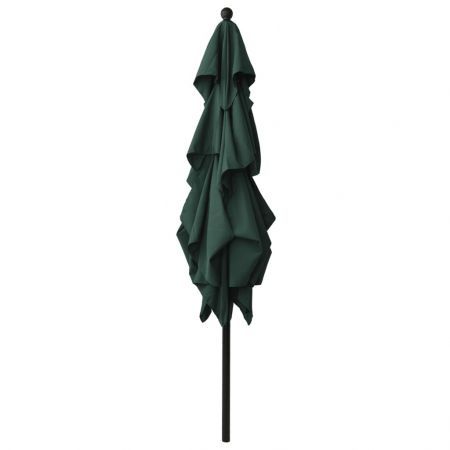 3-Tier Parasol with Aluminium Pole Green 2.5x2.5 m