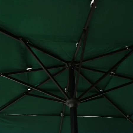 3-Tier Parasol with Aluminium Pole Green 2.5x2.5 m