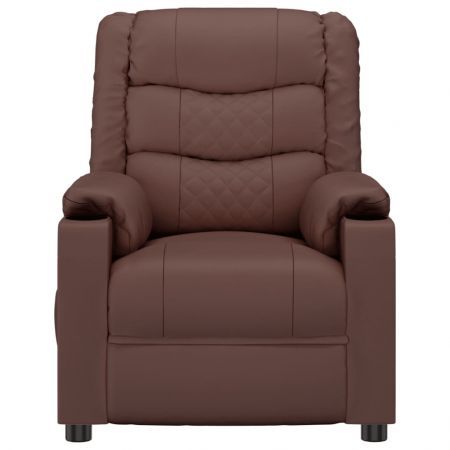 Massage Chair Brown Faux Leather