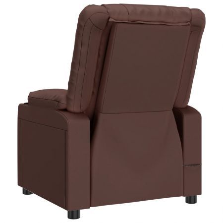 Massage Chair Brown Faux Leather