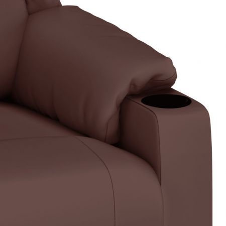 Massage Chair Brown Faux Leather