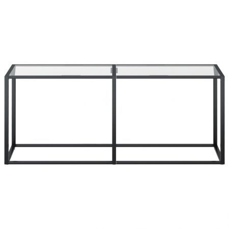 Console Table Transparent 180x35x75.5cm Tempered Glass