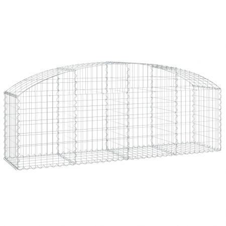 Arched Gabion Basket 200x50x60/80 cm Galvanised Iron