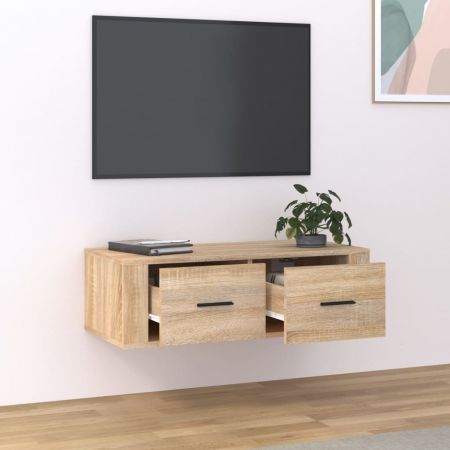 Hanging TV Cabinet Sonoma Oak 80x36x25 cm Engineered Wood