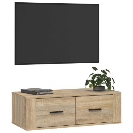 Hanging TV Cabinet Sonoma Oak 80x36x25 cm Engineered Wood