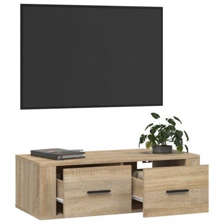 Hanging TV Cabinet Sonoma Oak 80x36x25 cm Engineered Wood