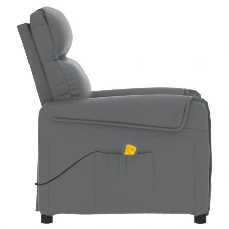 Massage Chair Grey Faux Leather