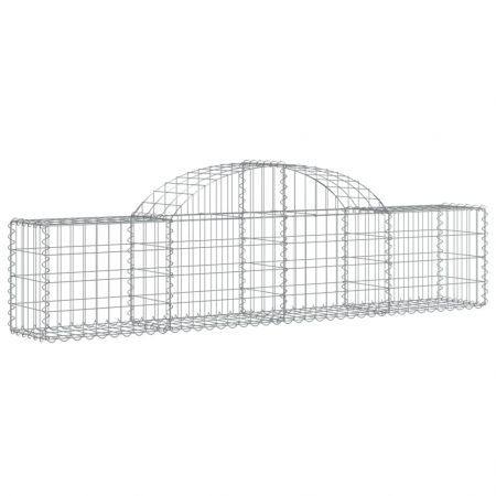 Arched Gabion Basket 200x30x40/60 cm Galvanised Iron