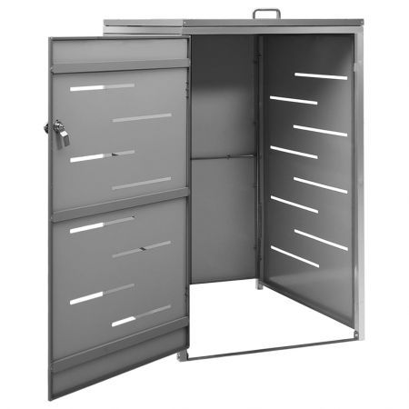 Single Wheelie Bin Shed 69x77.5x115 cm Stainless Steel