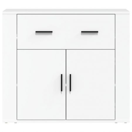 Sideboard White 80x33x70 cm Engineered Wood