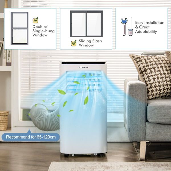 2640W 3-In-1 Mobile Air Conditioner with Fan & Dehumidifier & Remote