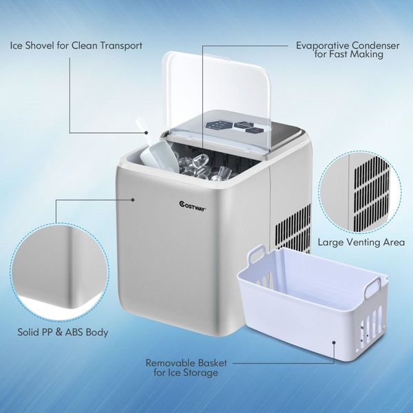 Portable Ice Machine with Self-clean Function for Home