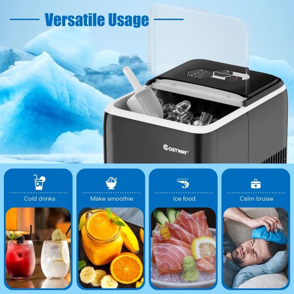 Portable Ice Machine with Self-clean Function for Home