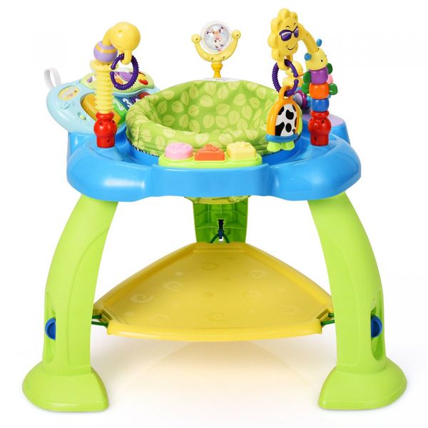 Sit-to-stand Bounce Activity Center with 360 Degrees Rotating Seat for Kids