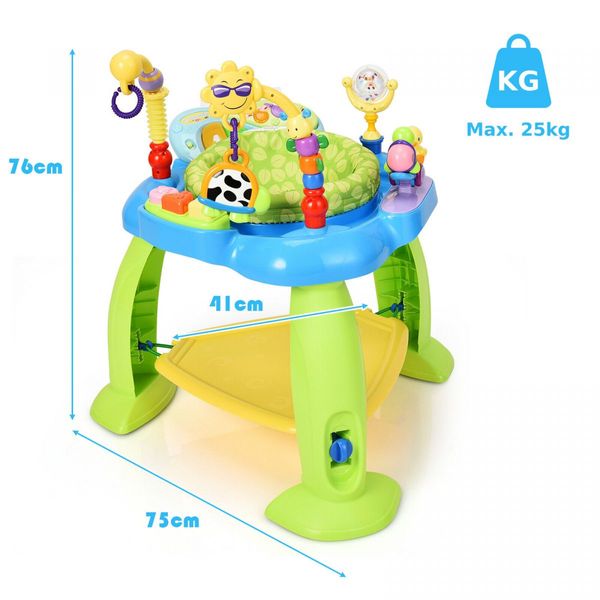 Sit-to-stand Bounce Activity Center with 360 Degrees Rotating Seat for Kids