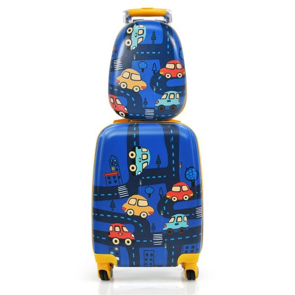 2 Pieces Kids Luggage Set with Wheels for Children