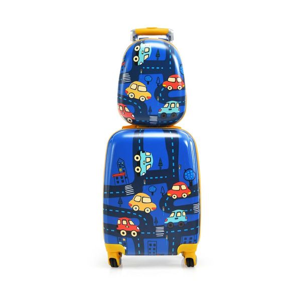 2 Pieces Kids Luggage Set with Wheels for Children