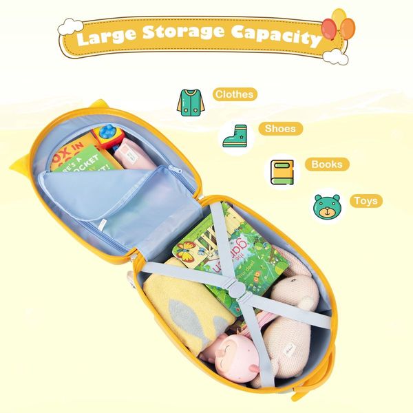 Kids Rolling Luggage with 2 Flashing Wheels and 2-Level Telescoping Handle