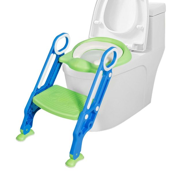 Potty Training Toilet Seat with Adjustable Step for Kids