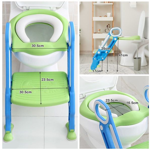 Potty Training Toilet Seat with Adjustable Step for Kids