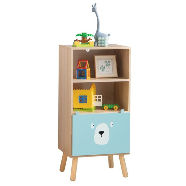 3-Tier Kids Wooden Bookshelf for Kids Room & Playing Room