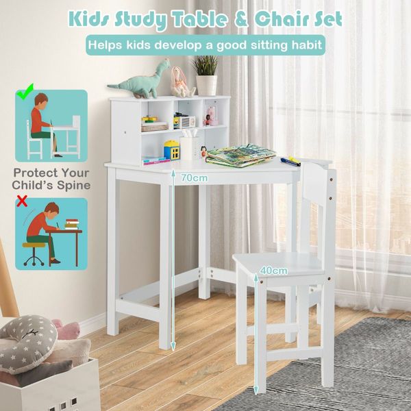 Kids Corner Desk & Chair Set for Children Aged 3+ Years Old