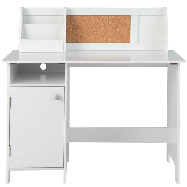 Kids Desk and Chair Set with Hutch & Bulletin Board