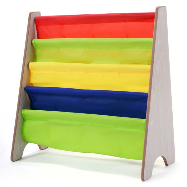 Children's Bookshelf with 4 Storage Compartments