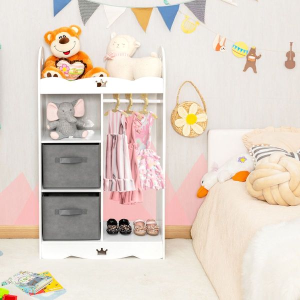 Kids Armoire Dresser with Mirror for Kids Room