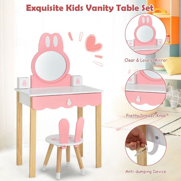 Makeup Vanity Dressing Table Set for Children