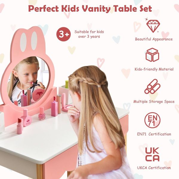 Makeup Vanity Dressing Table Set for Children