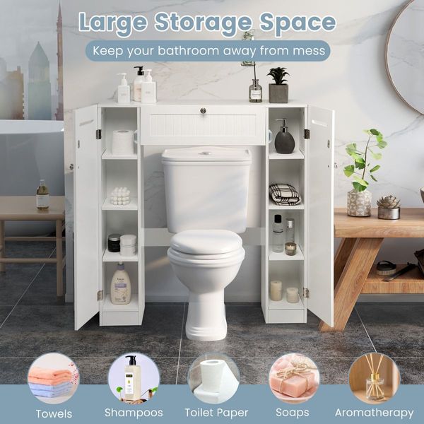 Bathroom Etagere with Paper Holder for Toilet & Washing Machine