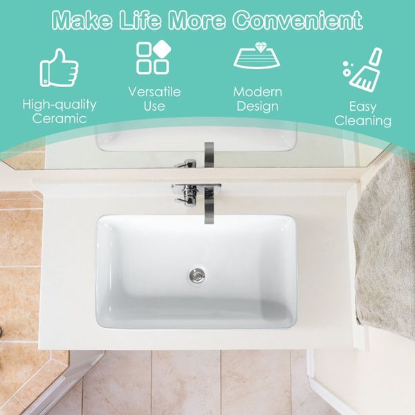 Bathroom Vessel Sink with Pop-up Drain