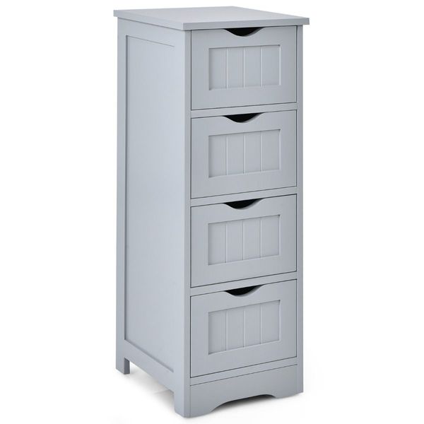 Freestanding Floor Cabinet with 4 Drawer for Home/Living Room/Bathroom