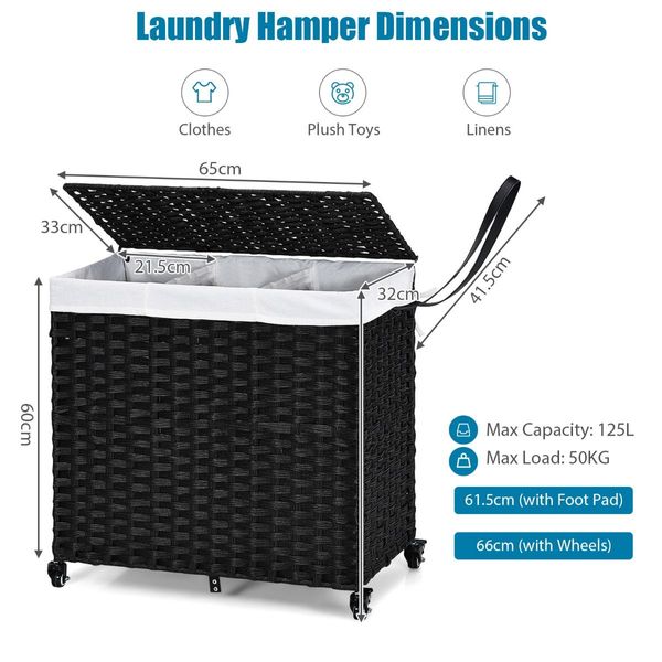 Laundry Hamper with Lid for Bathroom/Bedroom