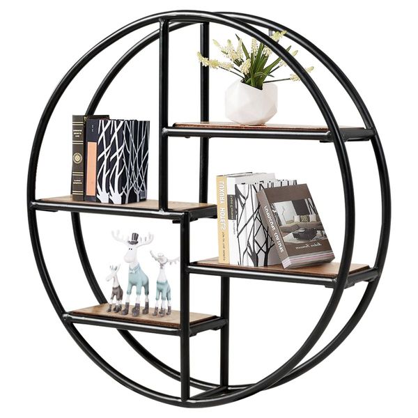 Hanging Storage Shelf Round Circular for Decoration